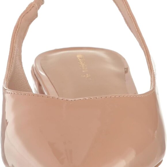 Women's Ballet Flat Nude Patent Size 8 Faux Leather Pull-On Synthetic Sole - Picture 2 of 7